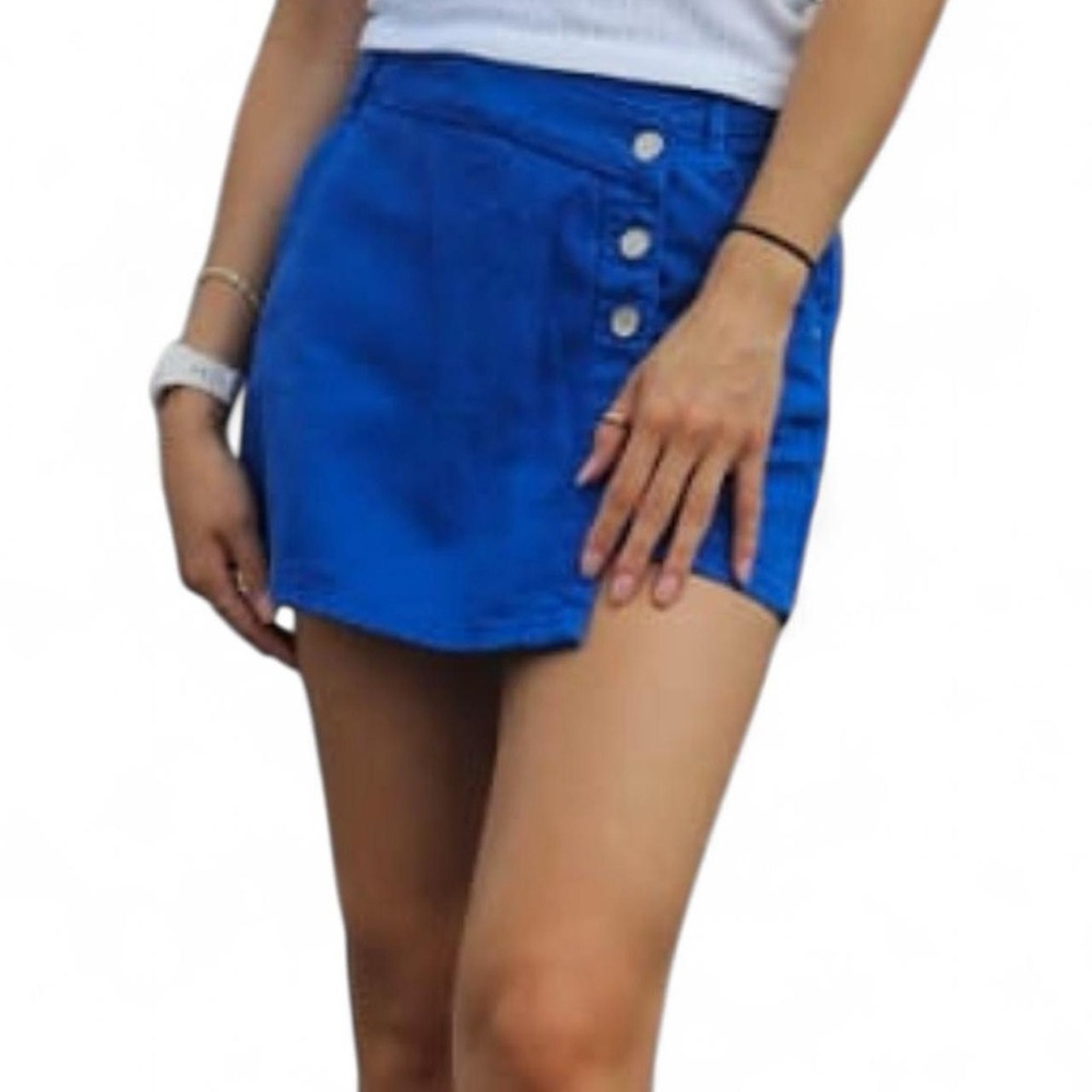Zara Vibrant Blue Denim Skort
